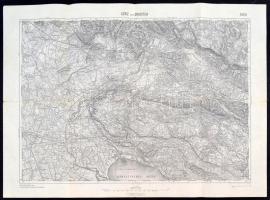 1890-1930 12 db különféle német nyelvű katonai térkép, főleg osztrák területekről, különböző méretbe...