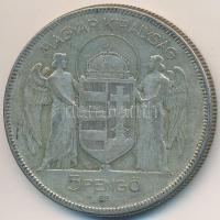 1930. 5P Ag "Horthy jobbra" T:3 
Adamo P8