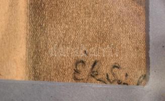 Ék jelzéssel: Férfi portré. Ceruza, papír, üvegezett keretben, 30×20 cm