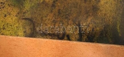 Jándi jelzéssel: Távoli város. Pasztell, papír, üvegezett keretben, 30×37 cm