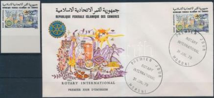 Rotary imperf stamp + FDC, Rotary vágott bélyeg + FDC fogazott bélyeggel