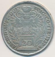 Ausztria 1757. 20Kr Ag "Mária Terézia" T:3 fny. Austria 1757. 20 Kreuzer Ag "Maria Theresia" C:F ear mark