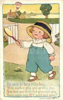 Child playing Badminton, Reinthal & Newman No. 490, s: G.G. Drayton (EK)