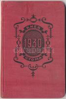1930 Előjegyzési zsebnaptár, kiadja Kner Izidor Könyvnyomtató, Gyomán, kicsit kopott vászonkötésben