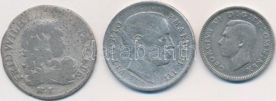 Vegyes: Nagy-Britannia 1942. 6P Ag + Olaszország 1907. 1L Ag + Német Államok / Brandenburg 168?HS 6G...