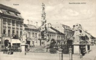 Kassa, Kosice; Szentháromság szobor / statue (vágott / cut)