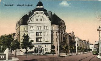 Temesvár, Timisoara; Hungária fürdő, villamos / spa, tram