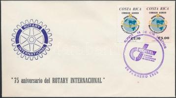 Rotary set margin block of 4 + FDC Rotary sor ívszéli négyestömbökben + FDC