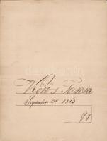 1863. szeptember 15-én Köröstarcsán készült férfi portré, feliratozva, felületén apró lyuk és alul a...