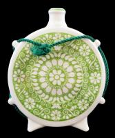 Hollóházi FTC címeres kulacs, dugó nélkül, matricás, jelzett, hibátlan, m:15 cm