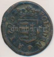 1706KB Rézpoltúra "II. Rákóczi Ferenc" (2.43g) T:3 Hungary 1706. Poltura "Francis II ...