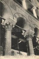 Thessaloniki, Salonica, Salonique; St. Dimitrius church, chapiters of the nave, interior