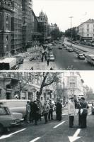 1981 Budapest, Marx tér, a felüljáró forgalomba helyezése, a Marx téri aluljáró építése, Karai Sándo...