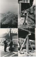 1968 Budapest, Szentendrei úti felüljáró próbaterhelése, 21 db helyszíni fotó, 9x14 cm