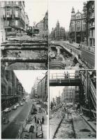 1975/1976 Budapest, Felszabadulás tér, Kossuth Lajos utca, 21 db városkép, 9x13 cm