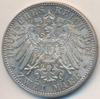 Német Császárság / Poroszország 1901A 2M Ag "200 éves a királyság" T:2 apró ph.
German St...