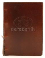 Régi Sipos étterem (Óbudai Lajos utca) marhabőr étlaptartó, kissé viseltes állapotban, 33x24cm