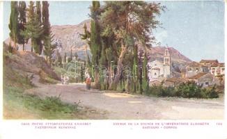 Corfu, Avenue de la Source de lImperatrice Elisabeth / road