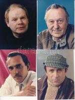 cca 1978 Színészportrék aláírva, Bessenyei Ferenc, Bencze Ilona, Kósa András, Benedek Miklós, Harsányi Endre, 5 db műtermi fotó, 14x10 cm