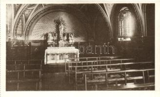 Kolozsvár, Cluj; Marianum, belső, kápolna; Joánovics Testvérek fényképészek / girl school interior, chapel