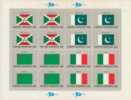 Zászlók (V.) kisív sor, Flags (V.) mini sheet set