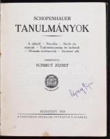 Schopenhauer, Arthur: Tanulmányok. Ford. Schmidt József. Bp. 1924. Pantheon. 235 p. Korabeli kartonkötésben.