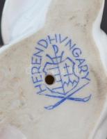 Herendi nyuszi, kézzel festett, jelzett, hibátlan, m:10 cm