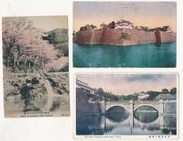 3 db RÉGI japán városképes lap; Osaka, Nagasaki, Tokyo / 3 old Japanese town-view postcards; Osaka, Nagasaki, Tokyo