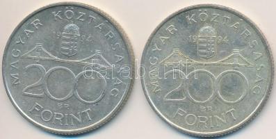 1994. 200Ft Ag "Deák" (2x) T:2,2-