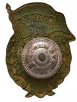 Szovjetunió ~1950-1960. "Szovjet Gárda jelvény" aranyozott, zománcozott fém jelvény csavar...