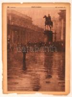 cca 1920 Kankowszky Ervin (1884-1945): Gróf Wellington szobra Londonban, nemeseljárással készült, al...