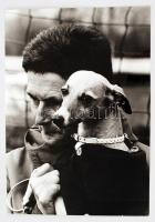 cca 1970 Balásy Pál: Hű barát, feliratozott vintage fotóművészeti alkotás, 40x28 cm