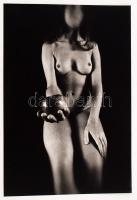 cca 1980 Ujhelyi István: Éva almája, pecséttel jelzett vintage fotóművészeti alkotás, 38x26 cm