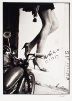 cca 1985 Benkő Sándor: Minó, aláírt, feliratozott vintage fotóművészeti alkotás, kartonra kasírozva, 40x30 cm