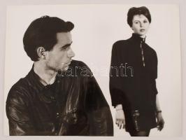 cca 1980 Szita Krisztina: Eszményi férfi vagyok, feliratozott vintage fotóművészeti alkotás,30x40 cm