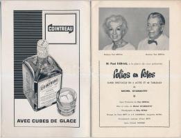 1964 Folies Bergére, folies en fetes, programfüzet az európaszerte közismert szexi borítóval, szép á...