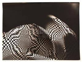 cca 1980 Pepitába rejtett akt, jelzés nélküli vintage fotóművészeti alkotás, 30x40 cm