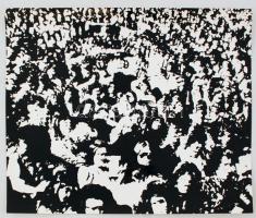 cca 1975 Szertel Sándor: Nemzedékem, feliratozott vintage fotóművészeti alkotás, 29x34 cm