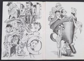 1952-57 Nurnberger Trichter Berlins Kabarett- Theather 2 száma, pp.:7, 21x15cm+ Die "Prosperita...