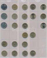 Tartalmas magyar fillér, forint gyűjtemény 2db albumba rendezve, benne: 1892-1902. 1f Br (11xklf) + ...