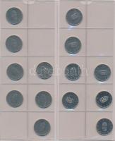 Tartalmas magyar fillér, forint gyűjtemény 2db albumba rendezve, benne: 1892-1902. 1f Br (11xklf) + ...