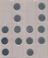 Tartalmas magyar fillér, forint gyűjtemény 2db albumba rendezve, benne: 1892-1902. 1f Br (11xklf) + ...