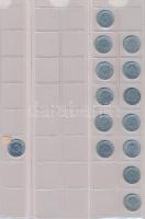 Tartalmas magyar fillér, forint gyűjtemény 2db albumba rendezve, benne: 1892-1902. 1f Br (11xklf) + ...