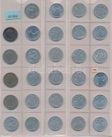 Tartalmas magyar fillér, forint gyűjtemény 2db albumba rendezve, benne: 1892-1902. 1f Br (11xklf) + ...