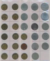 Tartalmas magyar fillér, forint gyűjtemény 2db albumba rendezve, benne: 1892-1902. 1f Br (11xklf) + ...