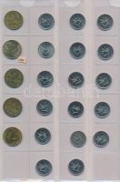 Tartalmas magyar fillér, forint gyűjtemény 2db albumba rendezve, benne: 1892-1902. 1f Br (11xklf) + ...