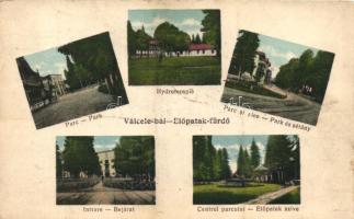 Előpatak-fürdő, Valcele-bai; Park, Gyógyfürdő, sétány, bejárat, Előpatak szíve / park, spa, promenade, entrance, heart of Valcele (b)