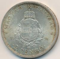 1936. 2P Ag "Liszt Ferenc" T:1-,2 patina