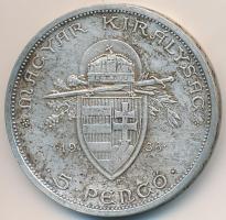 1938. 5P Ag "Szent István" T:2 patina
Adamo P8.1