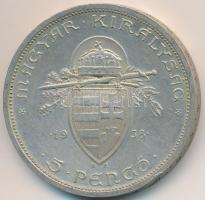 1938. 5P Ag "Szent István" T:2
Adamo P8.1